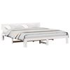 vidaXL Bedframe met hoofdeinde Wit 180 x 200 cm Massief grenenhout