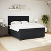 vidaXL Boxspring met matras fluweel zwart 180x200 cm