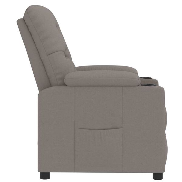 vidaXL Fauteuil verstelbaar stof taupe
