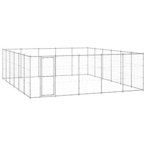 vidaXL Hondenkennel 36,3 m&sup2; gegalvaniseerd staal