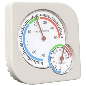 vidaXL Thermo Hygrometer Wit 7,5 x 7,5 x 1,2 cm ABS