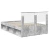 vidaXL Bedframe met hoofdeinde Beton 120 x 200 cm Bewerkt hout