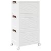 vidaXL Opbergbox stapelbaar met wielen 3-laags 28 L 48,5x29,5x86 cm