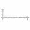 vidaXL Bedframe met hoofdbord metaal wit 140x190 cm