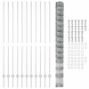 vidaXL Hek met Paal Zilver 1,6 x 25 m Staal