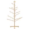 vidaXL Houten kerstboom Naturel 125 cm Massief grenenhout