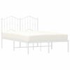 vidaXL Bedframe met hoofdbord metaal wit 120x190 cm