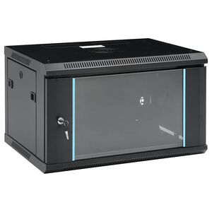 vidaXL Netwerkkast voor aan de muur 6U 19" IP20 600x450x350 mm