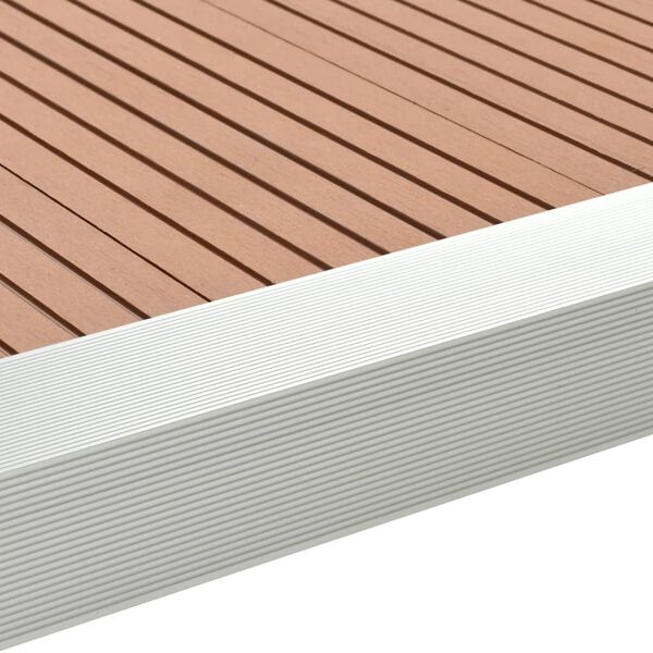 vidaXL 5 st Terras hoekplinten 170 cm aluminium zilverkleurig