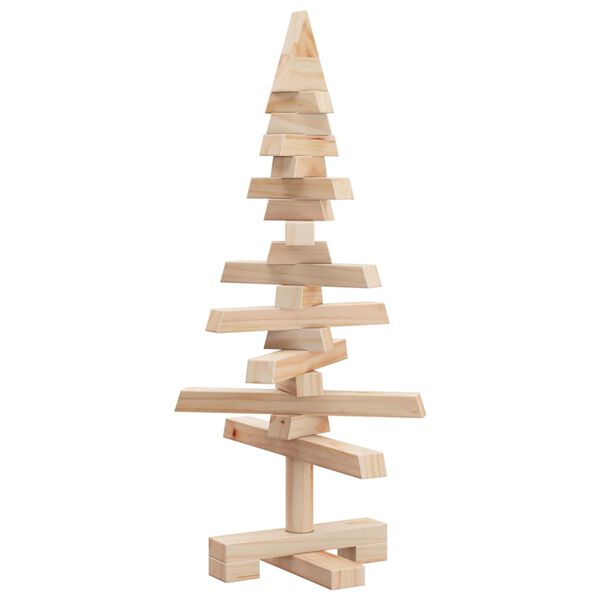 vidaXL | Houten kerstboom | natuurlijk 60 cm Massief grenenhout