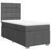 vidaXL Boxspring met matras stof donkergrijs 100x200 cm