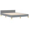 vidaXL Bedframe met hoofdeinde Lichtgrijs 160 x 200 cm Stof