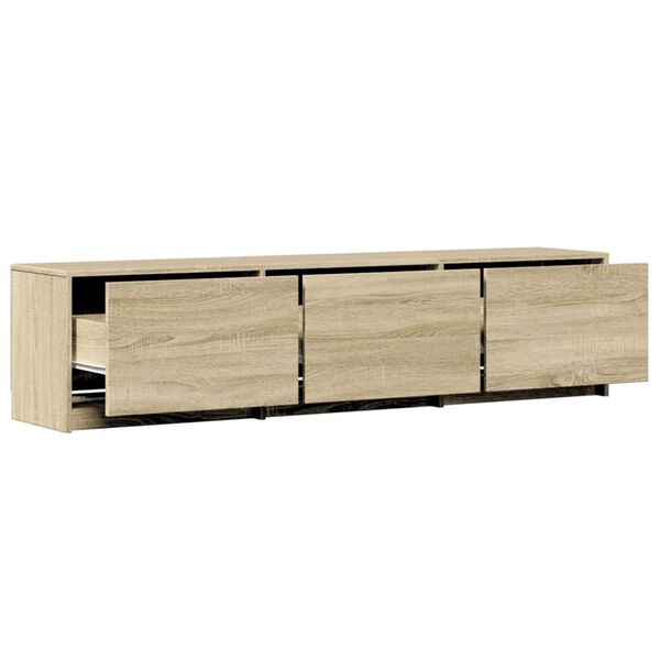 vidaXL TV-kast met LED met lade Sonoma 165 x 34 x 40 cm Bewerkt hout