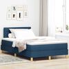 vidaXL Boxspringbed met matras met hoofdeinde Blauw 120 x 190 cm Stof
