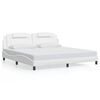 vidaXL Bedframe "Viana" met LED zonder matras wit 200x200 cm