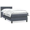 vidaXL Boxspring met matras fluweel donkergrijs 100x210 cm