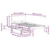 vidaXL Bedframe met lades massief grenenhout 90x190 cm