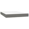 vidaXL Boxspring met matras stof donkergrijs 140x200 cm