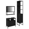 vidaXL Badkamermeubelset 3 st Zwart Eiken 33 x 33 x 185,5 cm