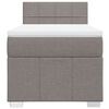 vidaXL Boxspring met matras stof taupe 80x200 cm