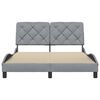 vidaXL Bedframe zonder matras stof lichtgrijs 140x190 cm