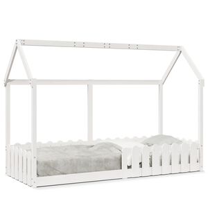 vidaXL Bedhuis wit massief grenenhout 80x200 cm