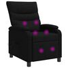 vidaXL Massage Recliner Zwart Stof