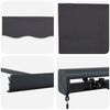 vidaXL Luifel uittrekbaar 4,5x3 m stof en aluminium antracietkleurig