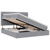 vidaXL Opslag bed met matras met opslag Lichtgrijs 160 x 200 cm Stof