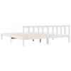 vidaXL Bedframe extra lang zonder matras grenenhout wit 180x220 cm