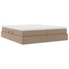 vidaXL Opbergbed met matras Cappuccino 180 x 200 cm Nep Leer