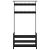 vidaXL Kapstok met plank Zwart Eiken 95 x 34 x 184 cm Bewerkt hout