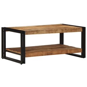 vidaXL Salontafel 90x50x38 cm massief ruw mangohout