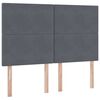 vidaXL Opslag bed met matras Donkergrijs 140 x 200 cm Fluweel