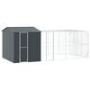 vidaXL Vogelkooi Antraciet 635 x 304 x 247 cm Gegalvaniseerd staal