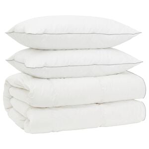 vidaXL 90% ganzen dons dekbedset FULDA 3 st 200 x 200 cm 310 GSM Wit