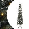 vidaXL Kunstkerstboom Groen 210 cm PVC en Plastic en Staal