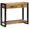 vidaXL Wandtafel met lade Bruin 90 x 33 x 75 cm massief mangohout