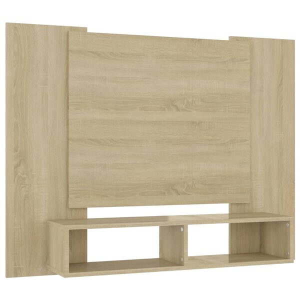 vidaXL Tv-wandmeubel 120x23,5x90 cm bewerkt hout sonoma eikenkleurig
