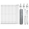 vidaXL Gelast Draadhek met Betonnen Basis 25 x 0,4 m (B x H)