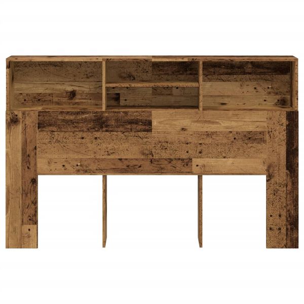vidaXL Hoofdbordkast 160x19x103,5 cm bewerkt hout oud houtkleurig