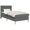vidaXL Bedframe Donkergrijs 90 x 190 cm Polyester