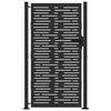 vidaXL Tuinpoort met slot Zwart 110 x 205 cm Gepoedercoat staal