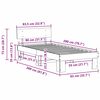vidaXL Bedframe met hoofdeinde Wit 80 x 200 cm Massief grenenhout