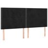 vidaXL Hoofdbord zwart 180x5x118/128 cm fluweel