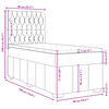 vidaXL Boxspring met matras stof donkergrijs 90x190 cm