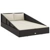 vidaXL Tuinbed 110x200 cm poly rattan grijs