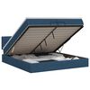 vidaXL Ottoman bed met matras met hoofdeinde Blauw 200 x 200 cm Stof