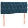vidaXL Boxspring met matras fluweel donkerblauw 120x190 cm