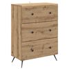vidaXL Ladenkast Artisanaal eiken 66 x 34,5 x 90 cm Bewerkt hout